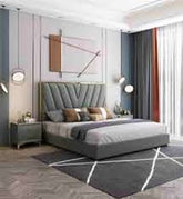 Trueliving  Latest Dark bed Laminated Finish & PU Finish 6Ft *6Ft *1Ft